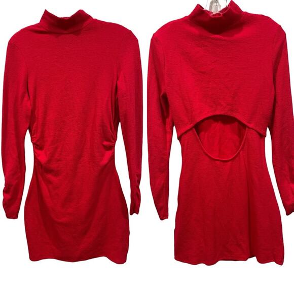 Sanctuary Women's Mini Dress Show Stopper Ribbed in Ruby Red- NWT-‎ Small - Picture 4 of 14